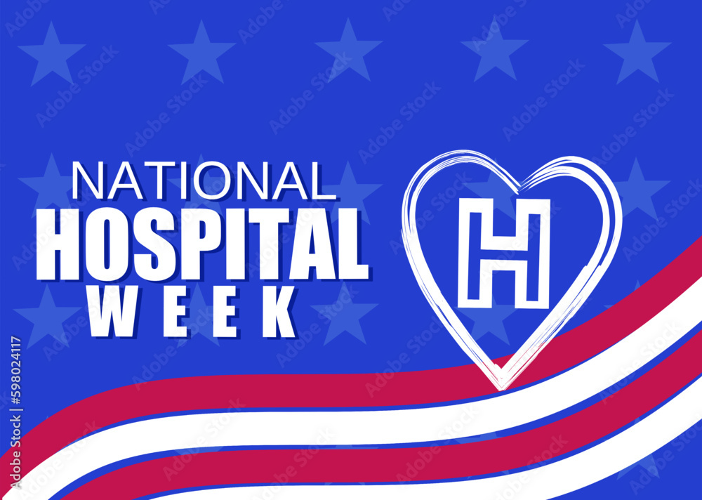 National hospital week vector illustration, suitable for web banner poster or card campaign