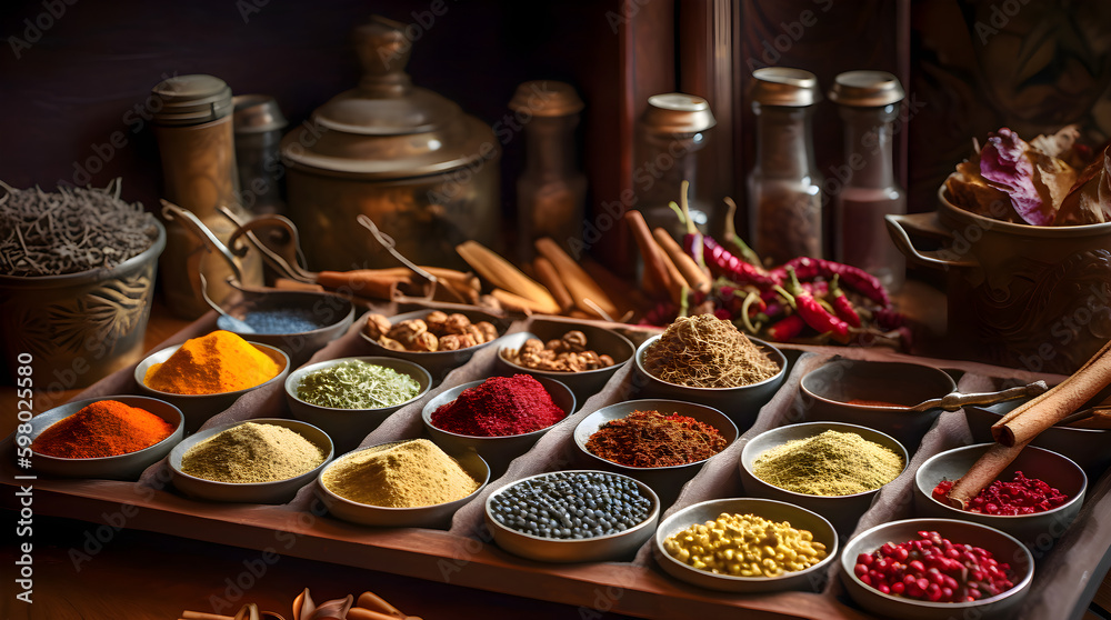 Fototapeta premium spices and herbs