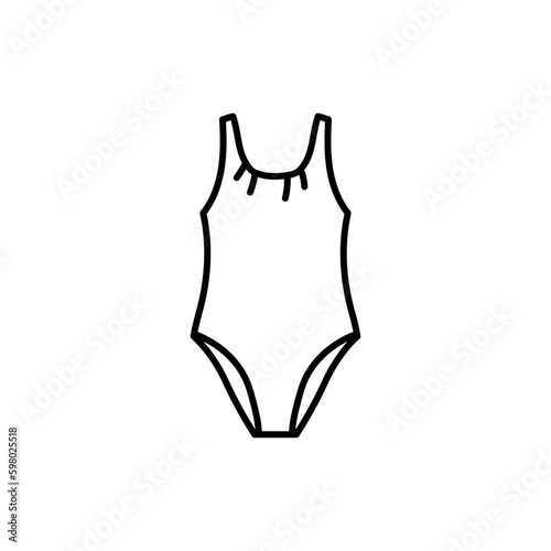 Children's swimwear black line icon. Pictogram for web page