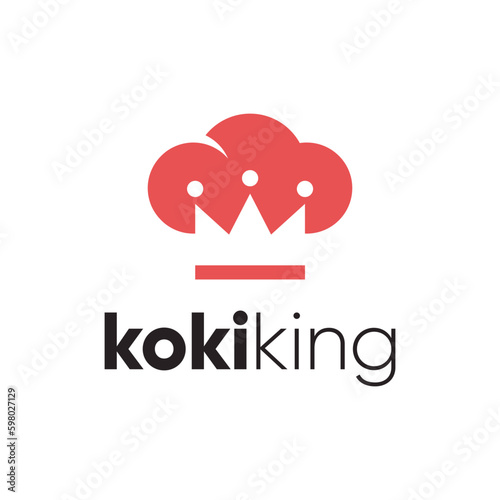 Red chef hat and king crown logo