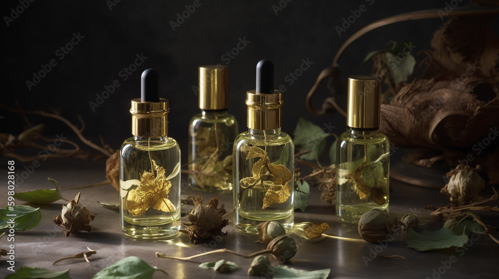 Importance of facial oil, in the style of organic and naturalistic compositions. Generative AI image Importance of facial oil, in the style of organic and naturalistic compositions. Generative AI image