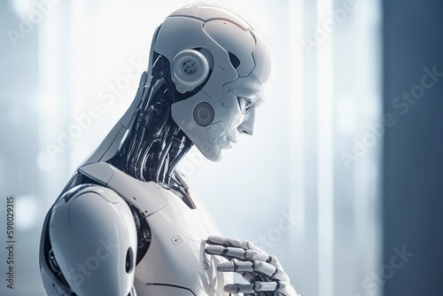 Android AI Robot Thinking
