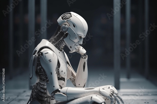 Android AI Robot Thinking © Jinho