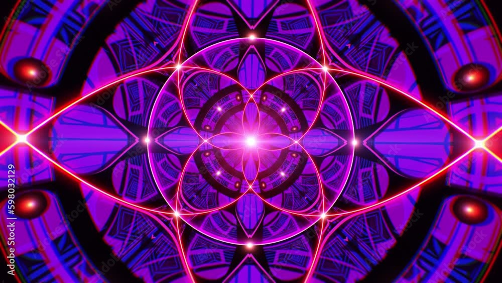 Abstract modern geometric shape visual art loop