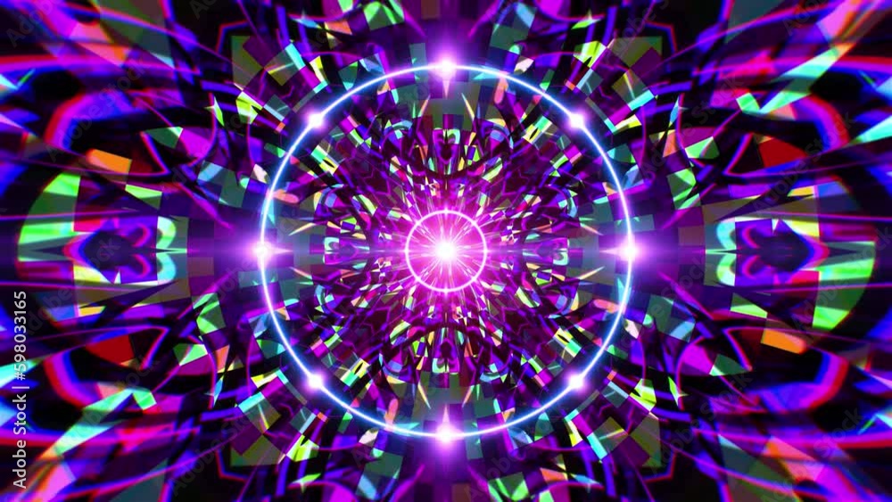 Shiny Colorful Chaotic Patterns VJ background loop