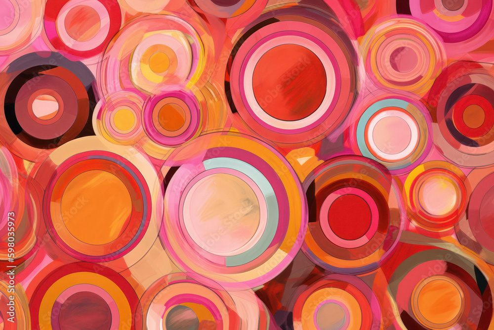 Colorful Concentric Circles Abstract Background Colorful Concentric Circles Abstract Background
