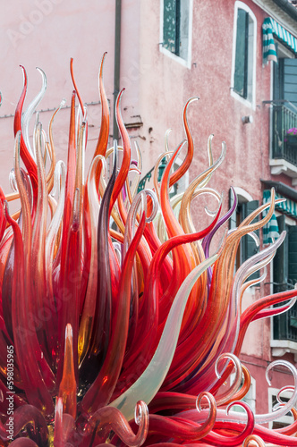 Murano sculpture on the street 
