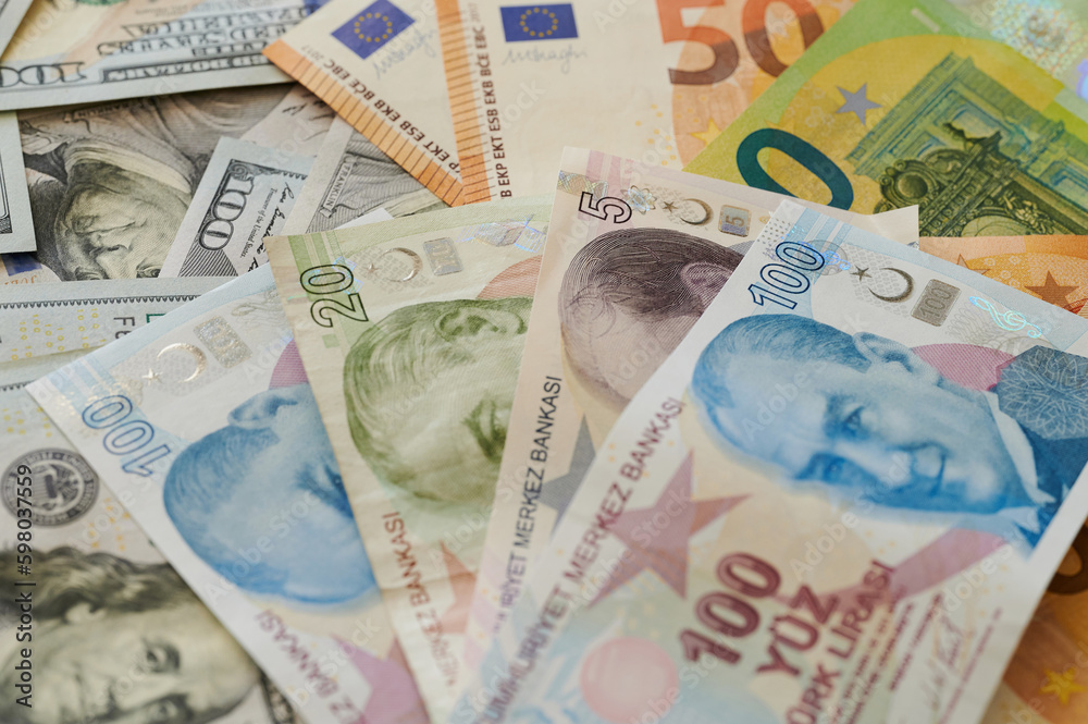 Obraz premium Different types of turk money