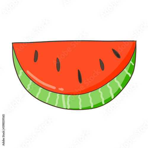 slice of watermelon illustration