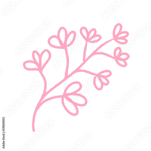 pink background with flowers