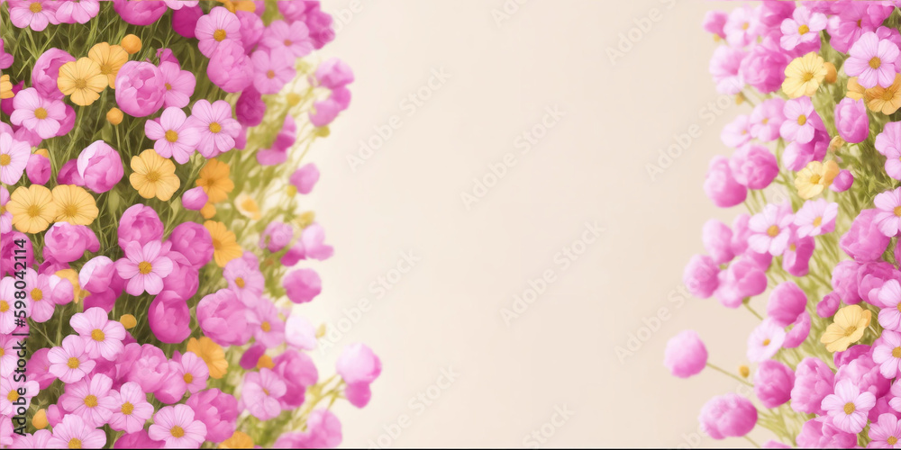 frame with colorflowers and leaves. frame with colorflowers and leaves.