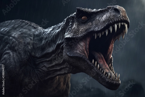 ティラノサウルスの顔：AI生成画像