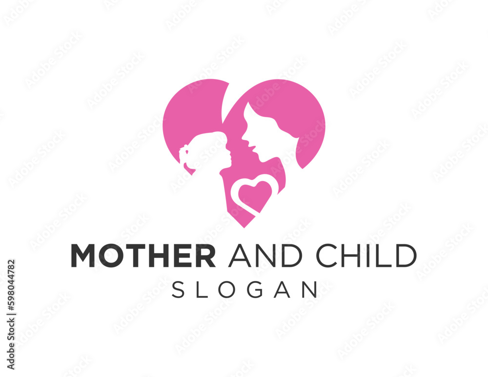 Logo design about Mother And baby on a white background. created using the CorelDraw application.