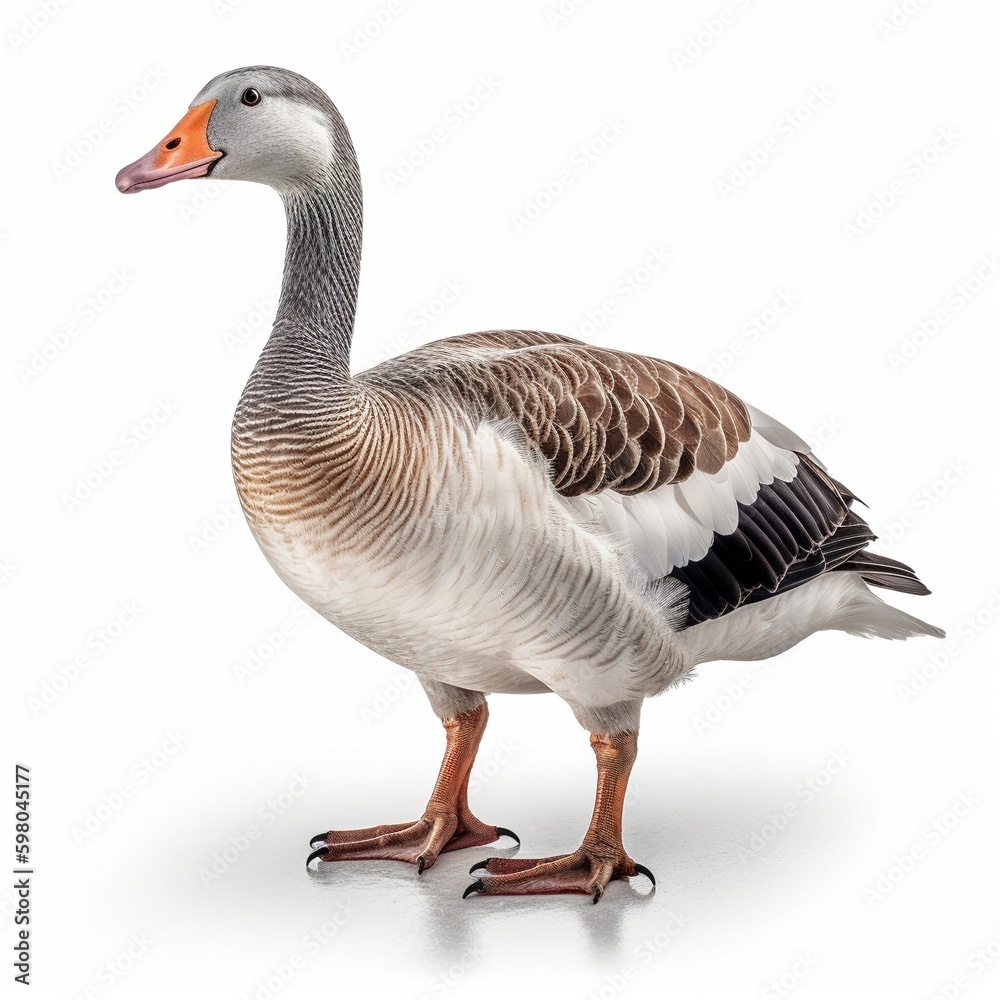Goose isolated on white background (Generative AI) Goose isolated on white background (Generative AI)