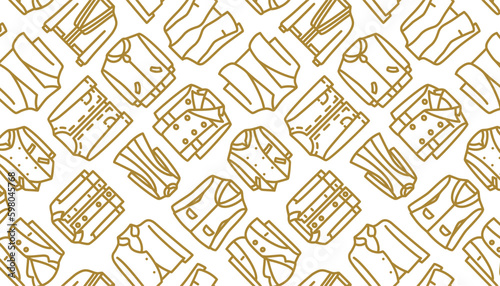 Seamless pattern with different clothes.
