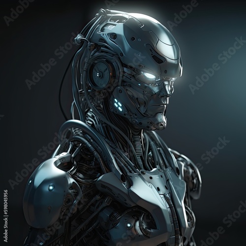 Engineering a Futuristic Machine: The Fusion of Man and Technology. Generative AI