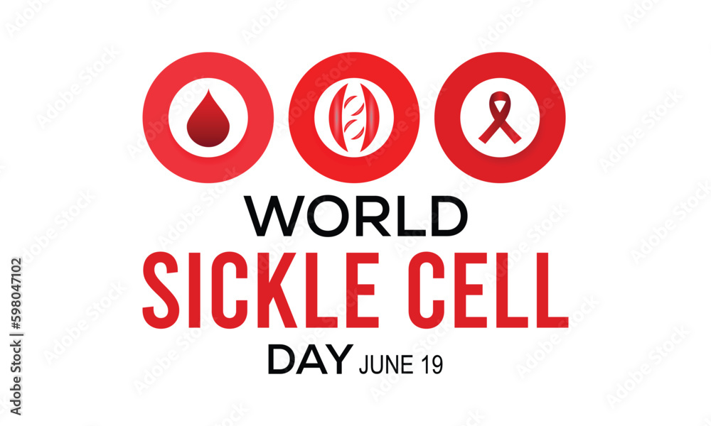 Vector illustration on the theme of World Sickle Cell day observed each year on June 19th.banner design template Vector illustration background design.