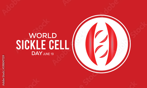 Vector illustration on the theme of World Sickle Cell day observed each year on June 19th.banner design template Vector illustration background design.