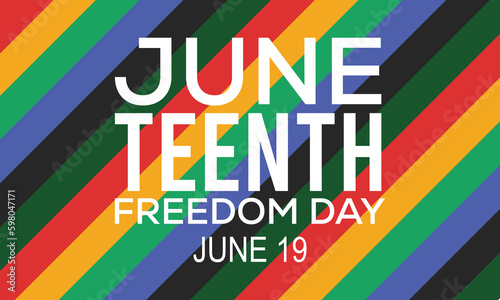 June teenth freedom day on june 19. banner design template Vector illustration background design.
