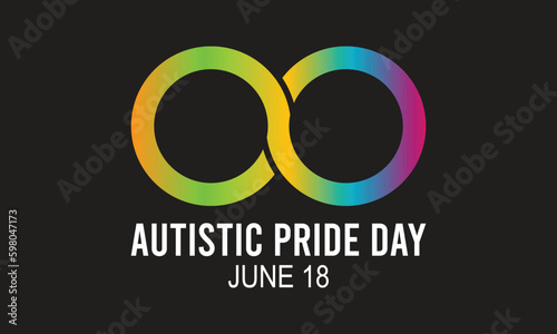 Autistic Pride Day is a pride celebration for autistic people held on June 18th every year. banner design template Vector illustration background design.