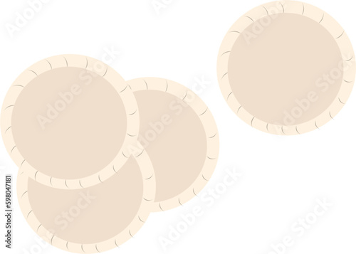 Cotton pads vector. Reusable skin cleansing 