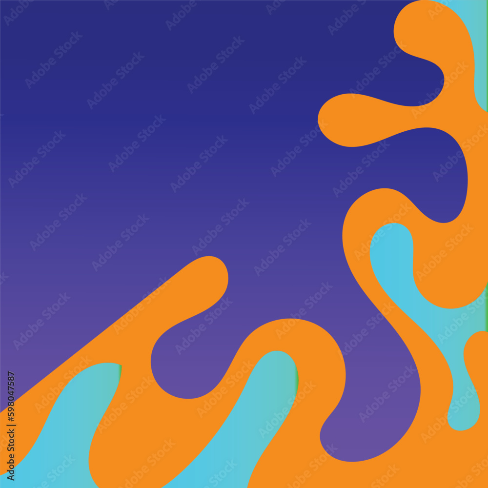 Colorful geometric background. Fluid shapes composition. Abstract background color gradient geometric ornament seamless pattern background design