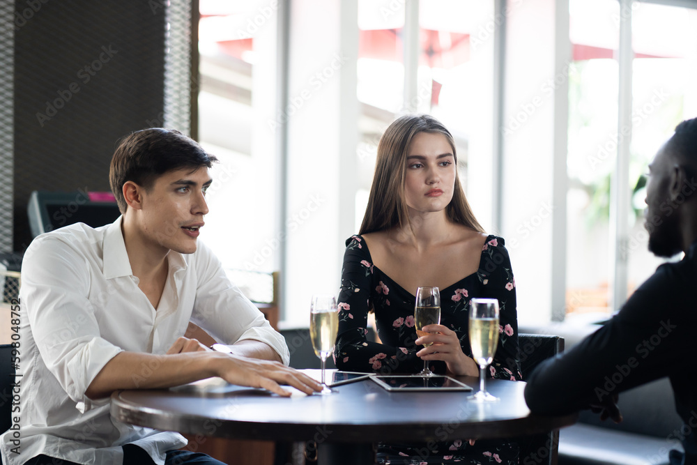 Celebration, Party People Christmas and Happy new year concept. Group Of Happy Friends Enjoying Evening Drinks in birthday party at the club. Celebration, Party People Christmas and Happy new year concept. Group Of Happy Friends Enjoying Evening Drinks in birthday party at the club.