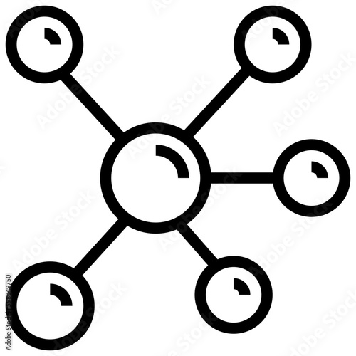 atom line icon,linear,outline,graphic,illustration