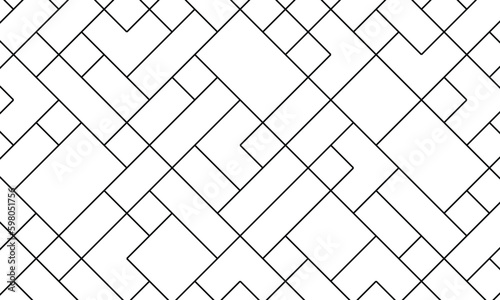 abstract seamless polygonal rectangular line pattern.