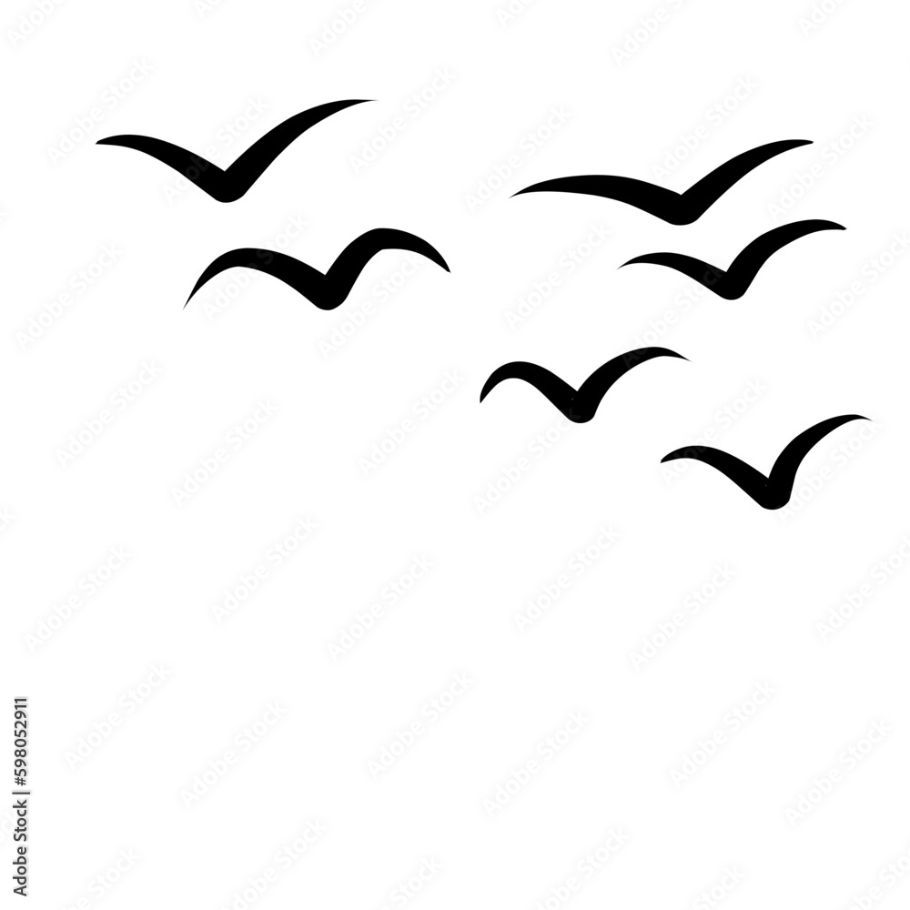 Fototapeta premium Flying birds in the sky