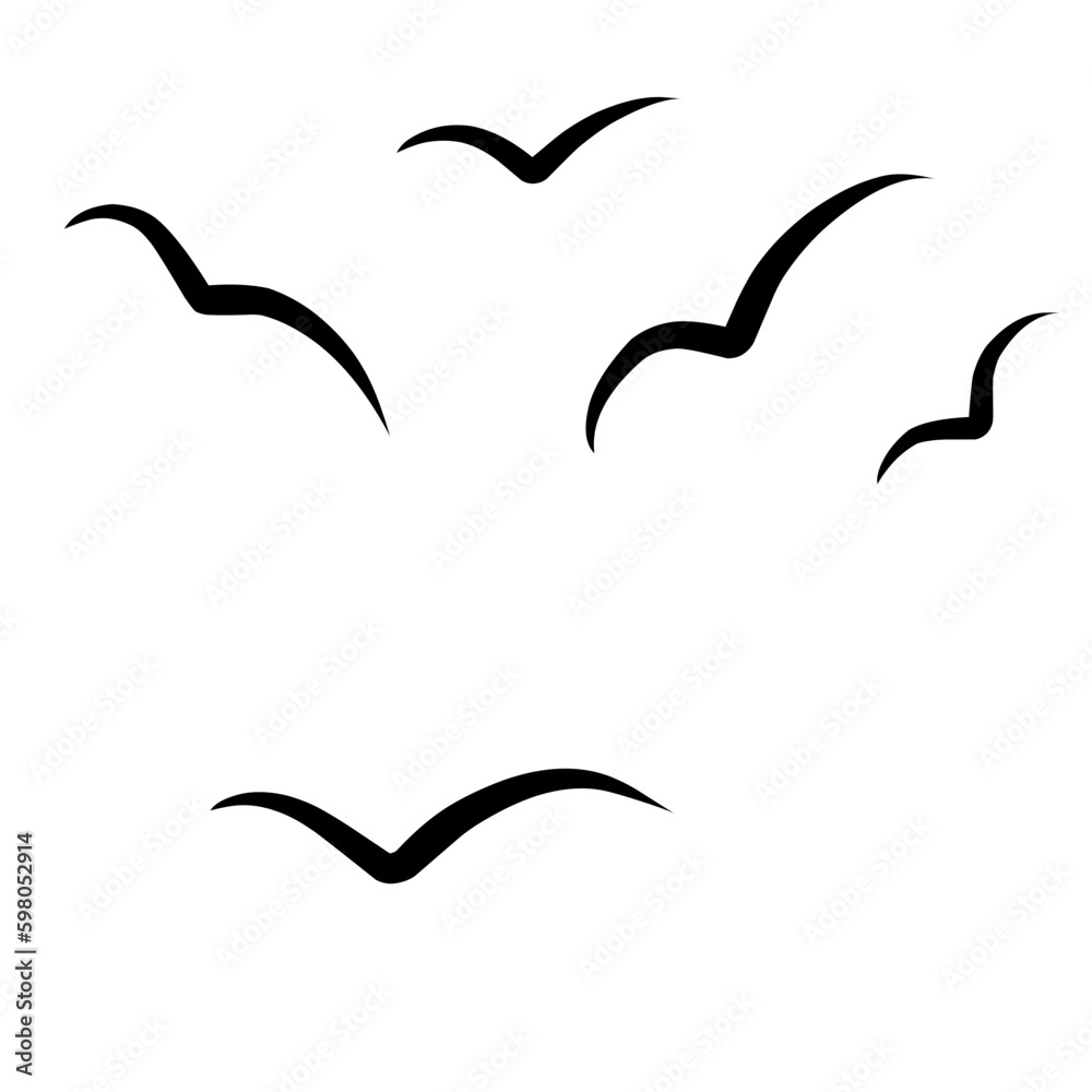 Fototapeta premium Flying birds in the sky