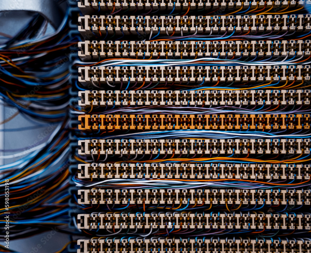 Old switch panel of a very old manual telephone Old switch panel of a very old manual telephone