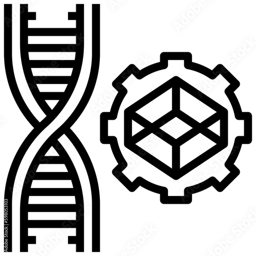 genetic modification line icon,linear,outline,graphic,illustration