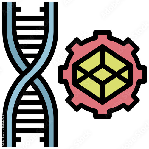 genetic modification line icon,linear,outline,graphic,illustration
