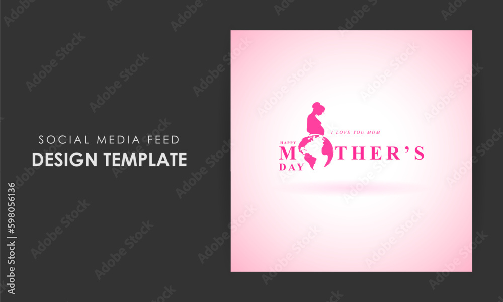 Vector illustration of HappyMother's Day social media story feed mockup template Vector illustration of HappyMother's Day social media story feed mockup template
