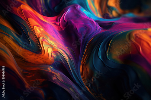 Colorful Liquid Paint Background Design