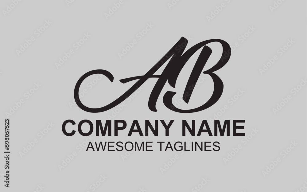 AB letter logo, Creative letter logo, Initial letter logo, Modern letter logo, Monogram letter logo, Abstract letter logo, Vector file & template AB letter logo, Creative letter logo, Initial letter logo, Modern letter logo, Monogram letter logo, Abstract letter logo, Vector file & template