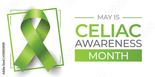 Celiac Disease Awareness Month. Observed in May. Vector banner.