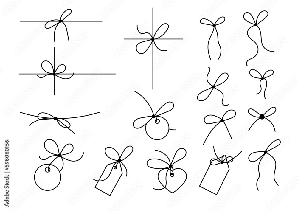 String Bow Clipart Black And White