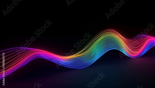 Abstract neon color wave lights background