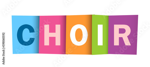 CHOIR colorful vector typography banner