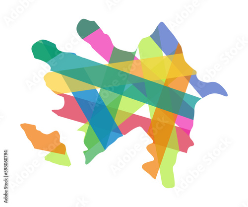 abstract colorful Azerbaijan map art