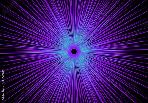Estallido morado y azul sobre fondo negro