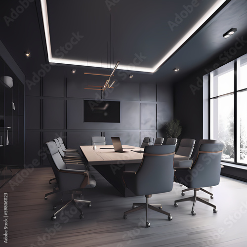 Business Meeting room with chairs conference room interior