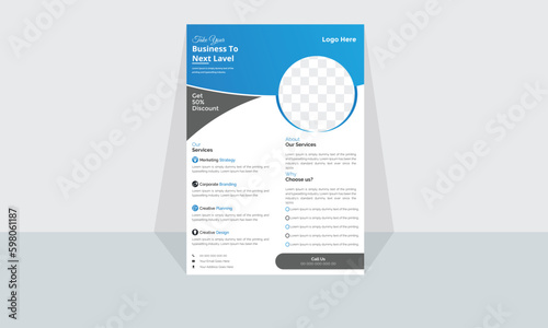 Modern Corporate and Creative Business Flyer Design Template Horizontal Name Flyer Simple and Clean Visiting Flyer Vector illustration Colorful Business Flyer,Brochure Design