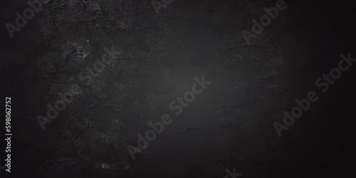 Black blank texture surface background, black stone texture background. Dark cement, concrete grunge