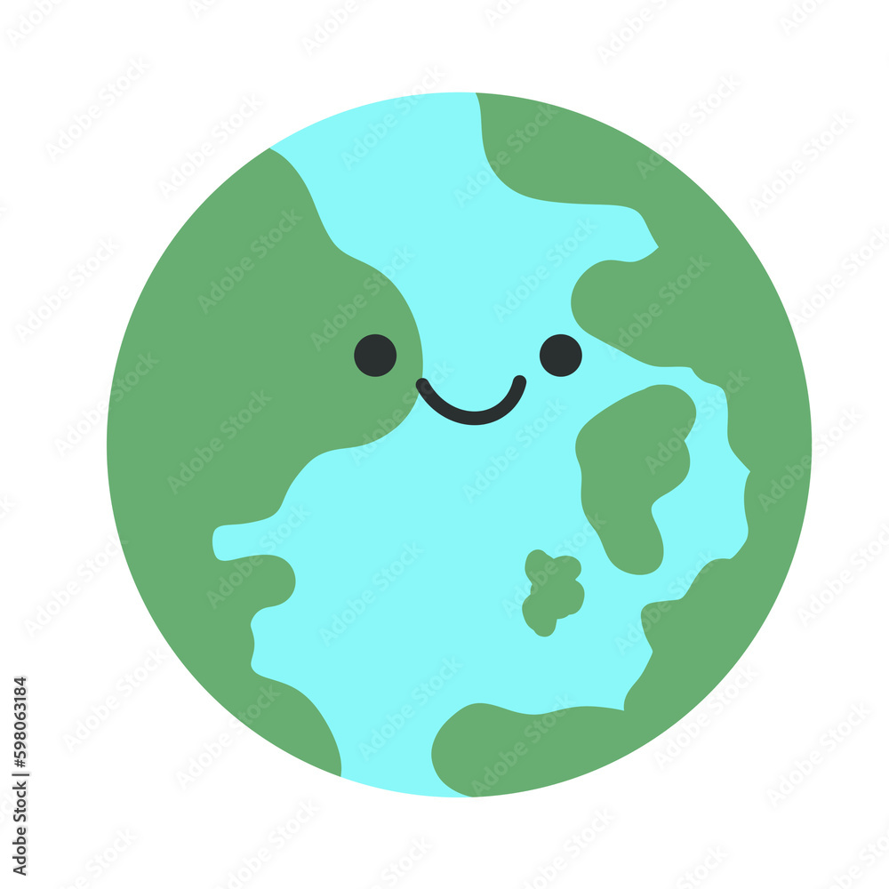 Earth drawing. Cute cartoon Earth Day clip art illustration. Earth drawing. Cute cartoon Earth Day clip art illustration.