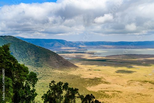 Tablou canvas View of the Ngorongoro crater in Tanzania