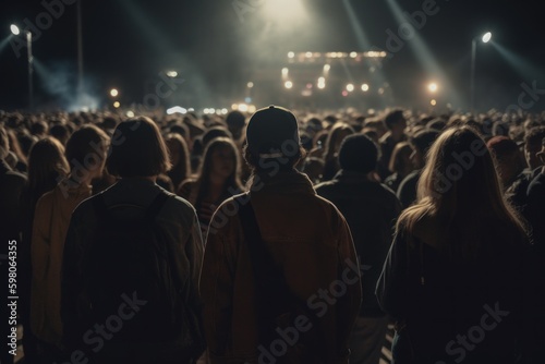 Join the Party: Young Audience at a Music Festival, generative ai © nishihata