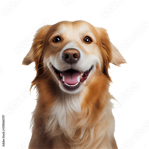 golden retriever puppy isolated on white